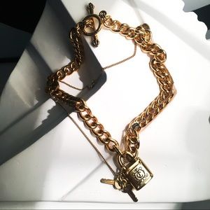 Juicy Couture Padlock and Key Set of 2 Necklace